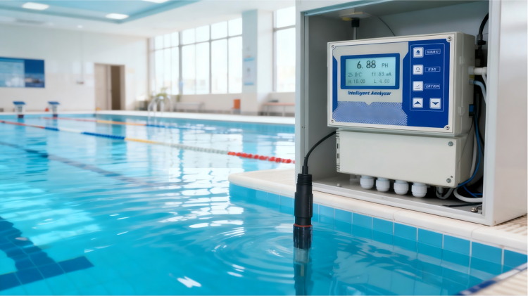 GAIMC GWQ-MP100 multi-parameter water quality analyzer control panel display