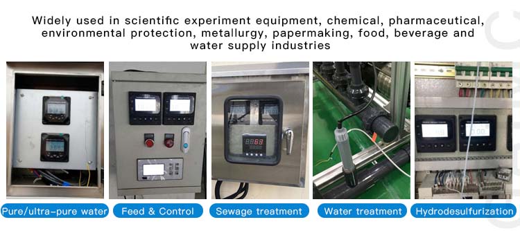 Water conductivity measurement ranges for different applications from ultrapure to seawater