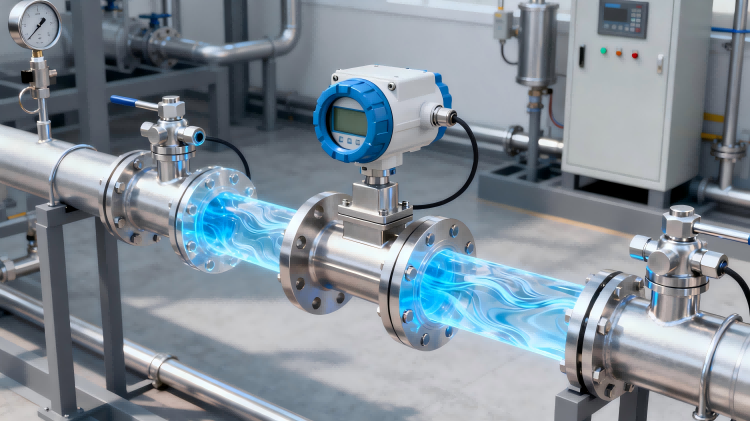 Turbine flow meter installation in deionized water system