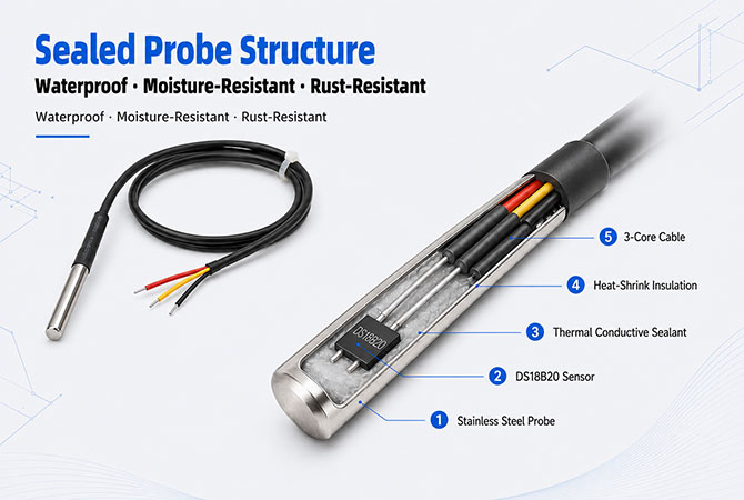 GTS200 DS18B20 Temperature Sensor