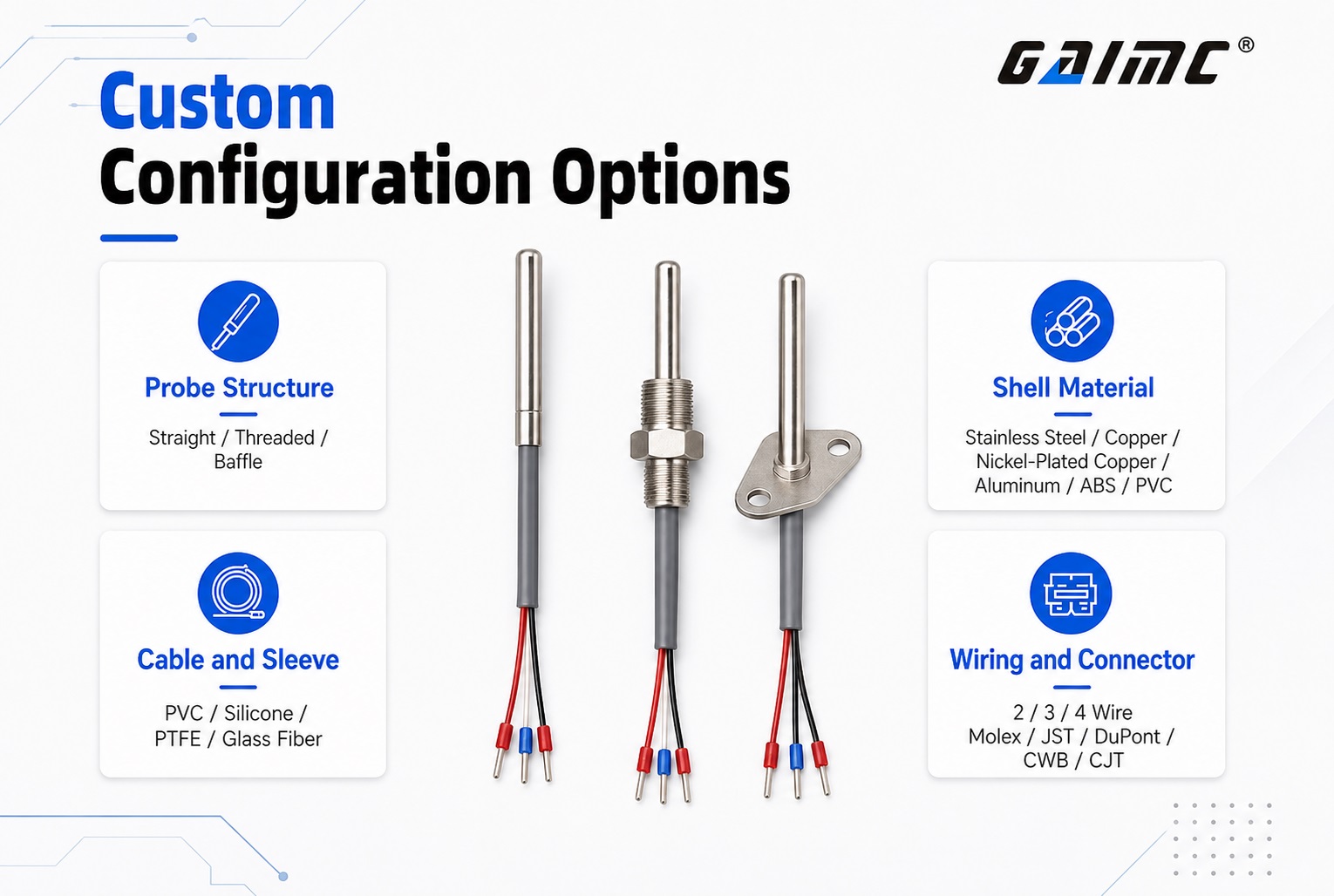 GTS300 PT100/1000 Temperature Sensor