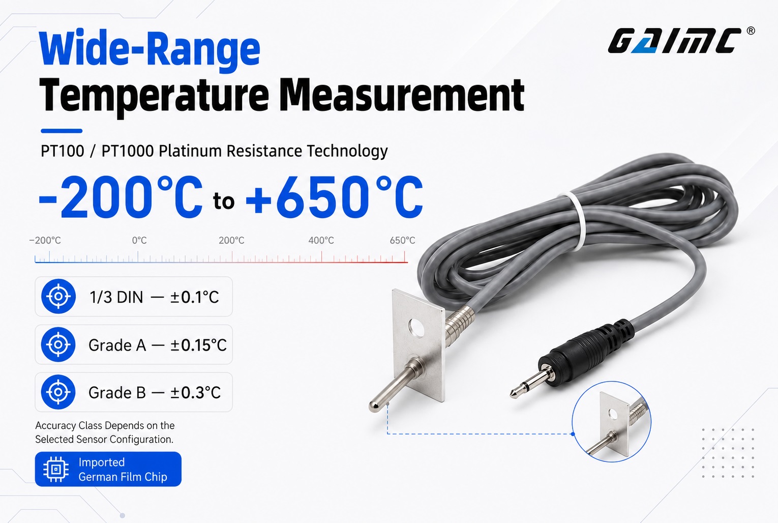 GTS300 PT100/1000 Temperature Sensor