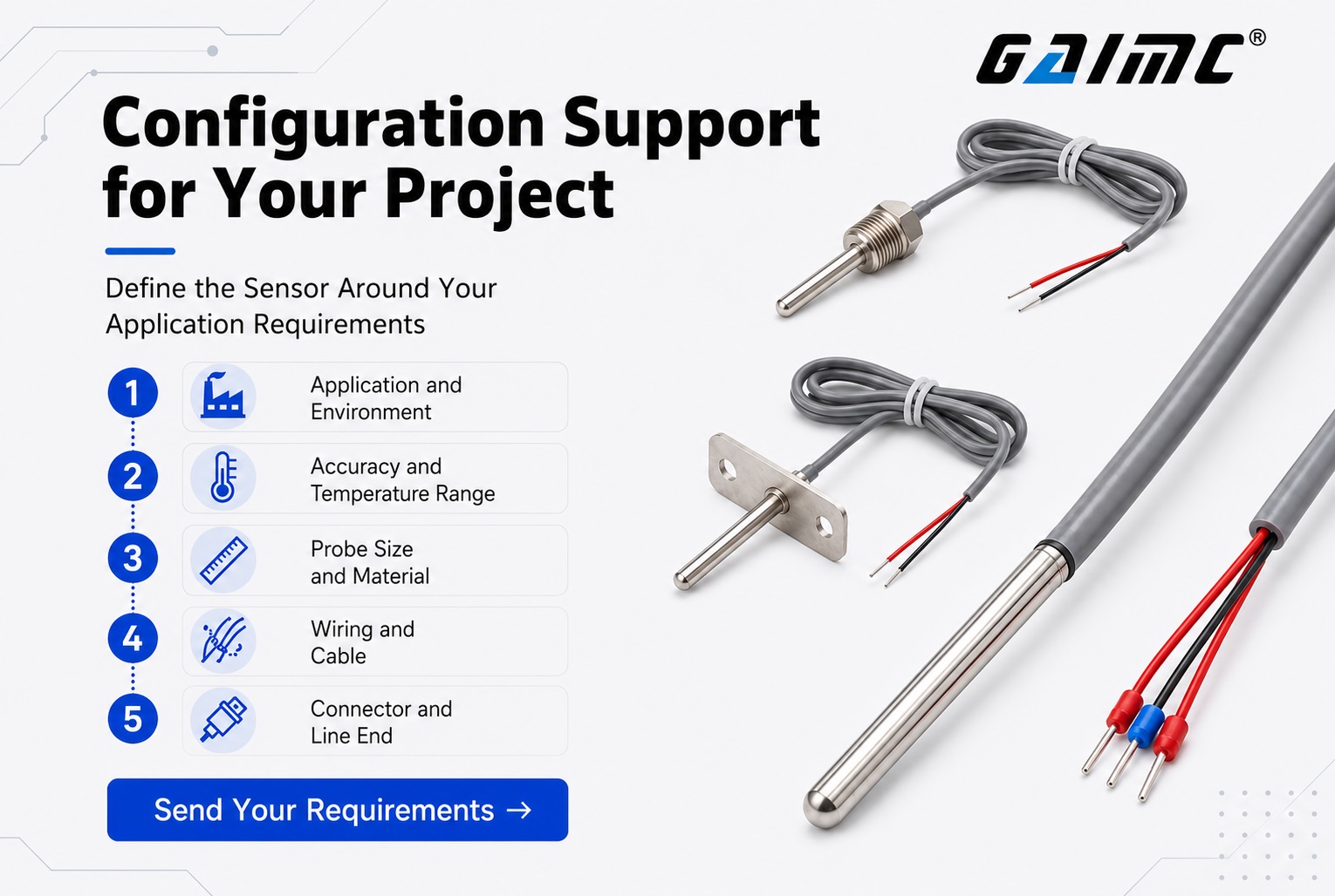 GTS300 PT100/1000 Temperature Sensor