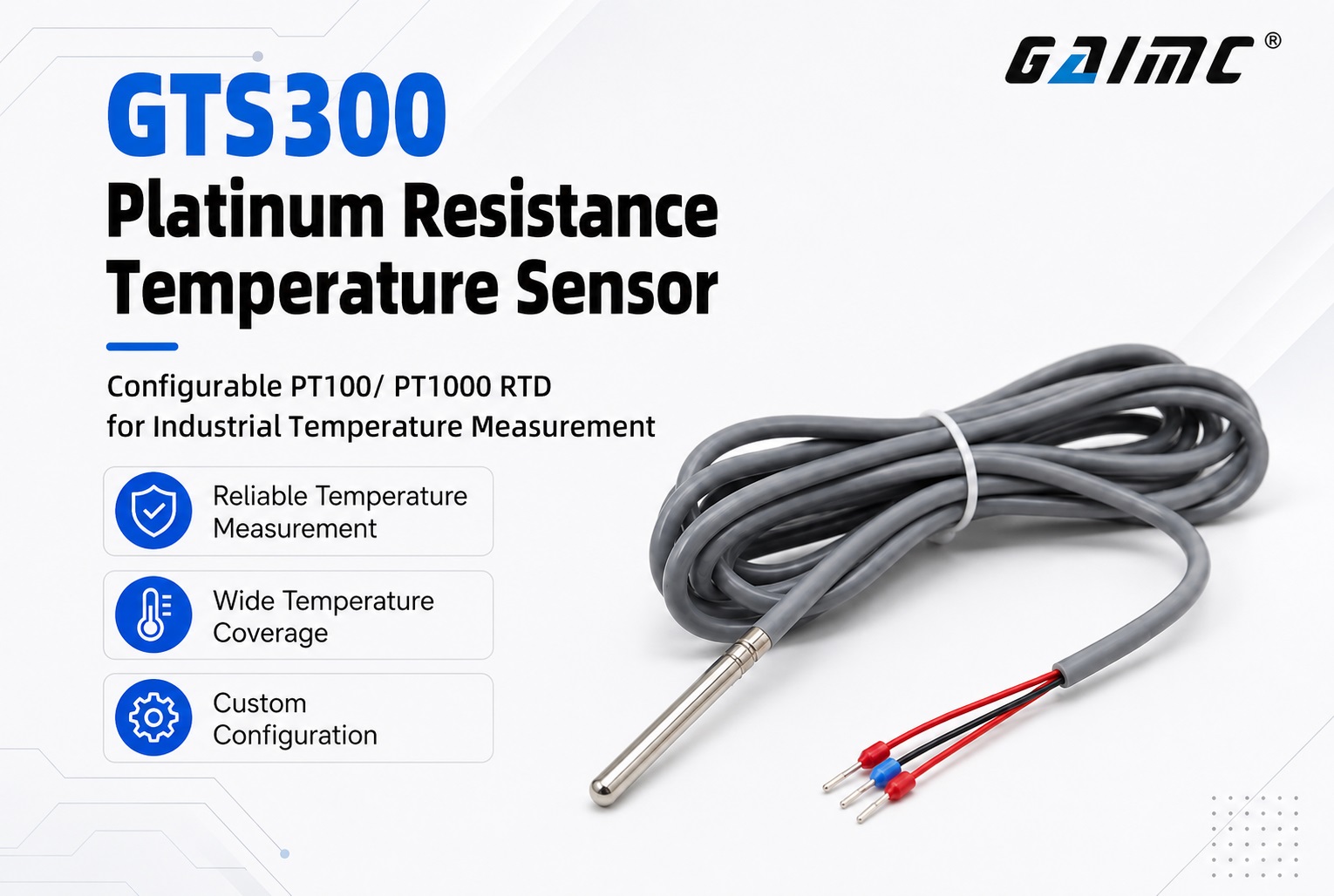 GTS300 PT100/1000 Temperature Sensor